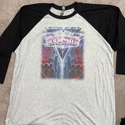 Vinnie Vincent Invasion Raglan Band Tee T Shirt XXL  New • $33.95