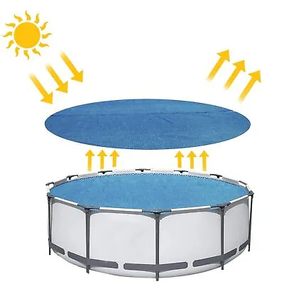 12ft Round Solar Pool Cover Steel Pro Swimming Pool Paddling Pool • £14.85