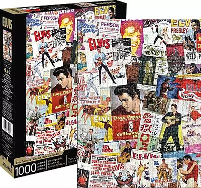 Elvis Presley Movie Poster Collage 1000 Piece Jigsaw Puzzle • $18.60