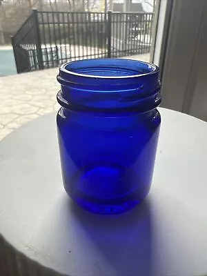 Vintage VICKS VAPORUB Cobalt Blue Glass Bottle Jar RARE Antique Nice Shape 40's • $7.12