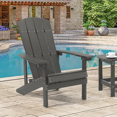 $99.99 • Buy Patio Adirondack Chair Outdoor Single Chair Fire Pit Plastic Chair