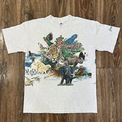 Vintage 1994 Habitat Endangered Species T Shirt Lg Yosemite Sing Stitch USA • $29.99
