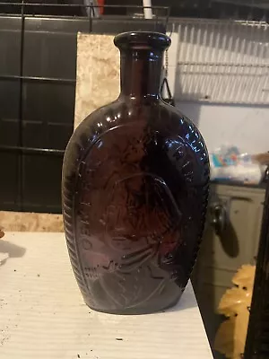 General George Washington Eagle Purple Glass  Decanter Bottle  • $10