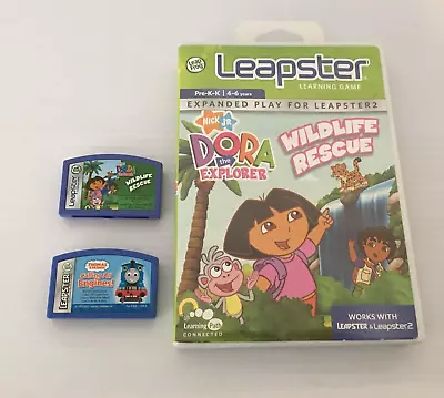 Leapster Dora The Explorer Game Wildlife  Rescue & Thomas & Friends Bundle • £14.85