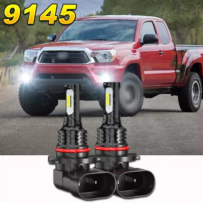 9145 9140 H10 LED Fog Lights Bulb Kit For Toyota Tacoma 2005-2011 Tundra 2007-13 • $9.99