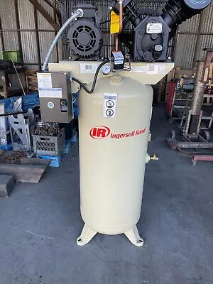 INGERSOLL RAND Electric Air Compressor: 5 Hp 2 Stage Vertical 60 Gal 3 Phase • $1000