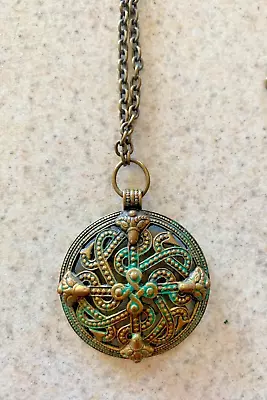 Kalevala Koru Vintage Necklace Bronze Patina Viking Snake Finland Nordic Celtic • $155