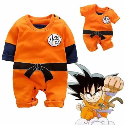 NEW Newborn Baby Boys  Romper Goku Cosplay Costume Jumpsuit Playsuit Hot • $16.65