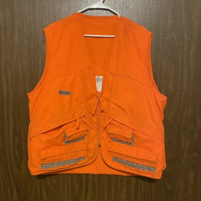 $31.99 • Buy Columbia Blaze Orange Game Bird Hunting Vest Men's Size X Large Outdoors 