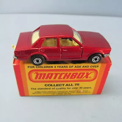 MATCHBOX Superfast 55D Ford Cortina Metallic Red / No Stripe  / Yellow Interior • $9.99