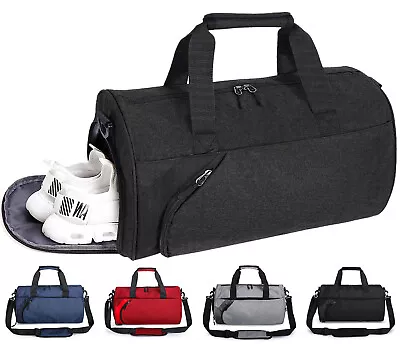 SPORTS BAG LARGE With Shoulder Strap Gym Duffle Travel Bags Water Resistant • $22.99