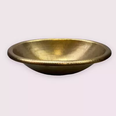 Hammered Solid Aged Brass Moroccan Mexican Oval Undermount Sink Mid Century MCM • $129.99