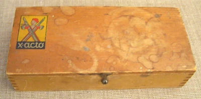 $19.99 • Buy 1940's-1950's Vintage X-Acto 3 Knife Set In Original Wood Case - Rare Early Set!