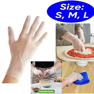 Disposable Vinyl Gloves Powder-Free Foodservice Plastic Glove 100-Count 3.5 MIL • $9.03