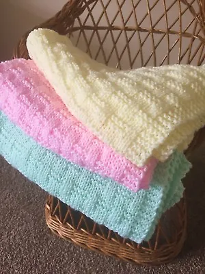 Knitting Pattern- Easy Weave Baby Blanket ~ Paper Copy ~  • £2.99
