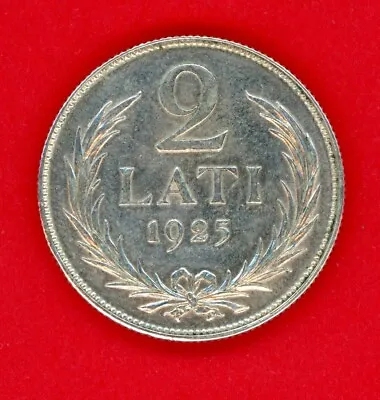 Latvia  2 Lati  1925   Km # 8  Xf. • $12.50