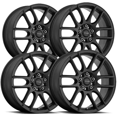 (Set-4) Raceline 141B Mystique 17x7.5 5x112/5x120 +40mm Satin Black Wheels Rims • $716