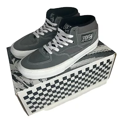 Vans Men's Skate Half Cab Port Royale Suede Canvas Grey & White Shoes Size 7.0 • $48