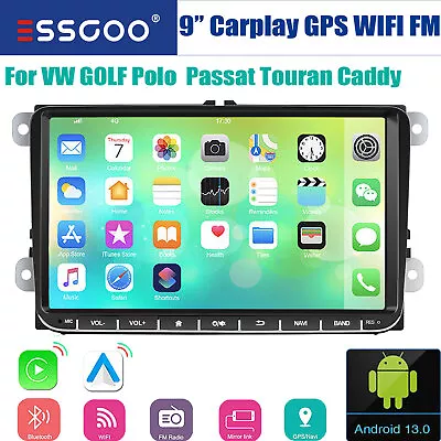 For VW GOLF MK5 MK6 9  Apple CarPlay Car Stereo Radio Android 13 GPS Head Unit • $99.59