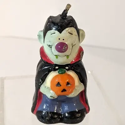 Vintage Unburned Russ Berrie Dracula Figural Wax Candle Halloween Decoration Art • $18