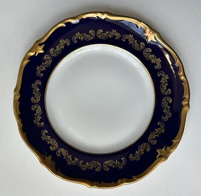 Vintage Reichenbach Echt Kobalt Germany Cobalt Blue & Gold Luncheon/Dinner Plate • $49.99