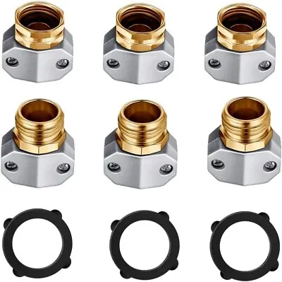 Garden Hose Repair Kit 5/8 Inch Fitting Mender 3/4 Male +Female Water Hose End • $23.46