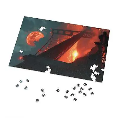 Unique Golden Gate Bridge Sunset Puzzle - Guess The Superhero Artistic Tin Edit • $48.28