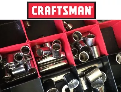 CRAFTSMAN Sockets 1/2  Dr  SAE 6/8/12 Points Shallow/Deep USA - CHOICE • $2.50