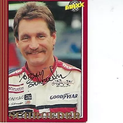 Dorsey Schroeder Signed 1992 Maxx Red  Racing #87 - Nascar • $5