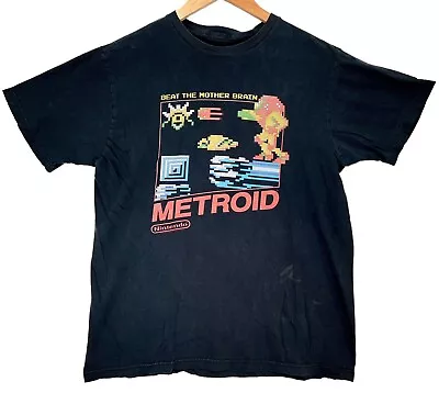 Vintage Nintendo Metroid Video Game Promo Tee Black T Shirt 2007 Size Medium • $39.99