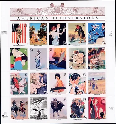 Scott #3502 American Illustrators (Norman Rockwell) Sheet Of 20 Stamps - MNH • $8.51