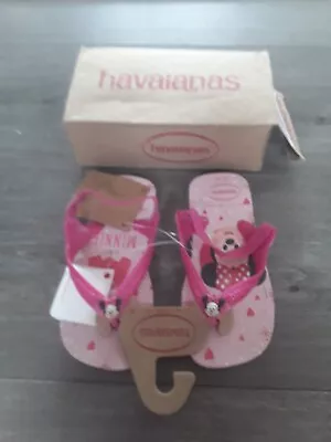 Havaianas Disney Classic Mini Mouse Euro Size 25/26 UK Toddler 7 • £12