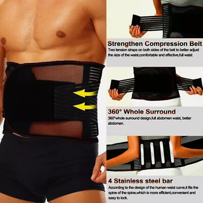 Binder Waist Brace Band Umbilical Navel Abdominal Support Hernia Belt For Unisex • £7.32