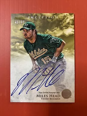 2013 Bowman Inception Miles Head   Autograph AUTO R RC #/99 • $3.40