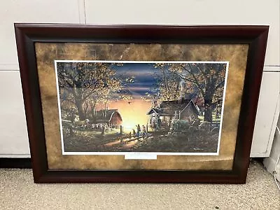 TERRY REDLIN CUSTOM FRAMED / MATTED “ Morning Surprise”  B17 • $199.99