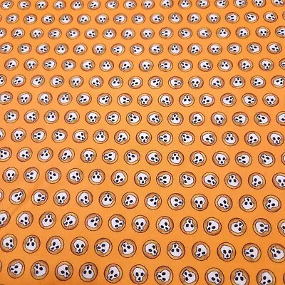 Steampunk Halloween BTY Desiree Designs Quilting Treasures Skulls Orange • $7.99