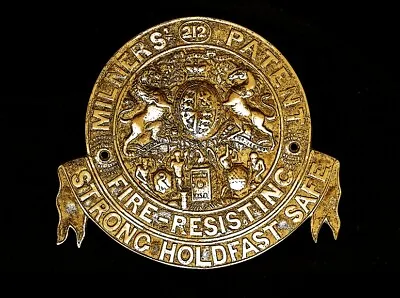 £65 • Buy Milners’ Brass Safe Plate Victorian Original Circa 1857