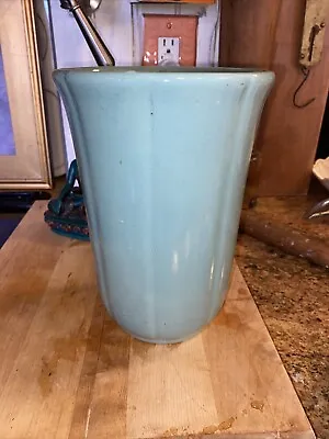 Blue Vintage 1940s Haeger Matte Green Vase #492-S  1940s Arts &crafts Mission • $98