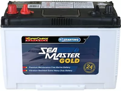 Supercharge MFM70 Sea Master Gold Marine 720 CCA 24 Month Warranty Battery • $222