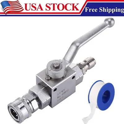 3/8  Ball Valve For Pressure Washers Max 4500 PSI 3/8  Fitting Female Out • $27.89