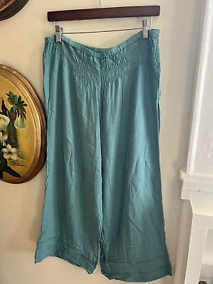 Oneill Beach Pants Womens Woven Smocked Waist Straight Size XL • $14.25