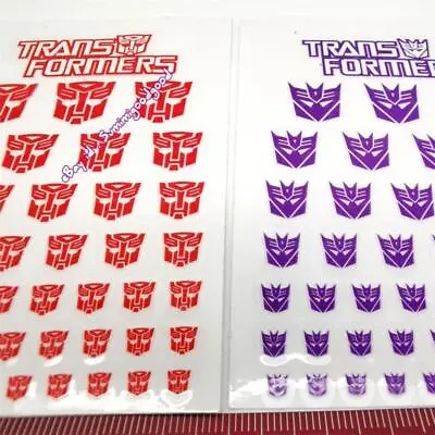 X2 Transformers Autobot Red Decepticons Purple G1 Symbol Logo Sign Sticker Decal • $2.27