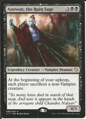 Black Vampires (Anowon The Ruin Sage) Magic MTG Commander EDH 100 Card Deck • $36.99
