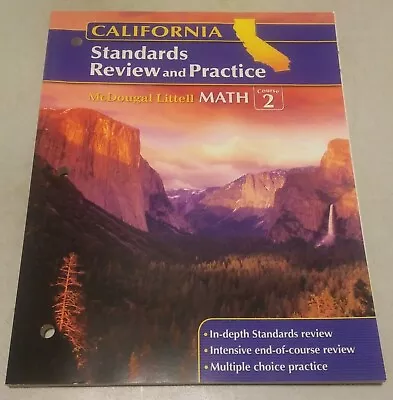 McDougal Littell California Math Course 2 Standards Review And Practice Workbook • $4.99