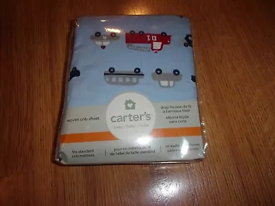 Carter's Crib Sheet Transportation Car Truck Baby Nursery 100% Cotton • $9.99