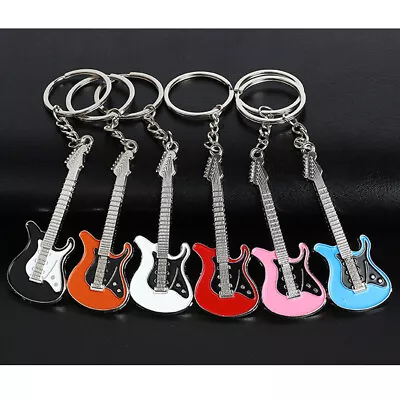 6pcs - Guitar Keychain Classic Heavy Metal Electric 3  Rock & Roll Music Player • $12.99