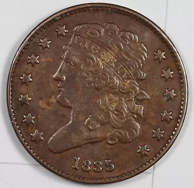 1835 Half Cent.  XF.  189902 • $89