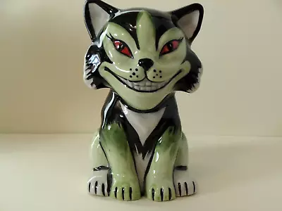 Lorna Bailey Cat Cheeky Green Big Smile Cat Signed By Lorna Bailey • £49