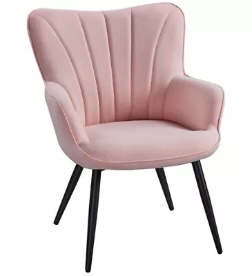 Tub Chair Modern Fabric Accent Chair Armchair For Living Room Dining Room Pink • £44.99