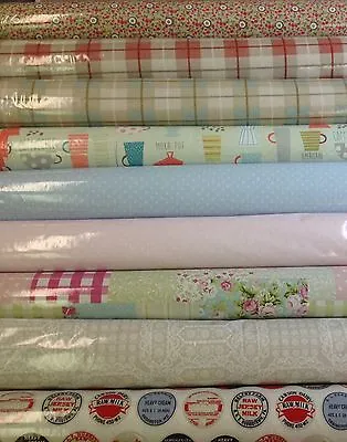 Fryetts PVC  FabricWipe CleanTablecloth/Oilcloth.Full/half Mts.9 New Designs • £1.50